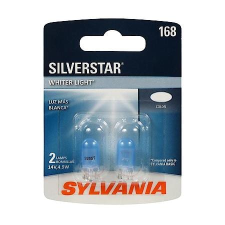 168 SilverStar: Mini Bulb, High Performance, 2 Pack