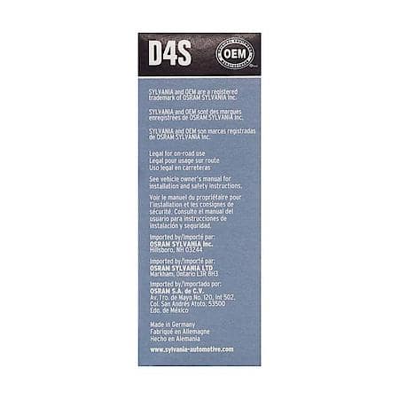 D4S Basic: HID Headlight Bulb, Basic Performance, 1 Pack