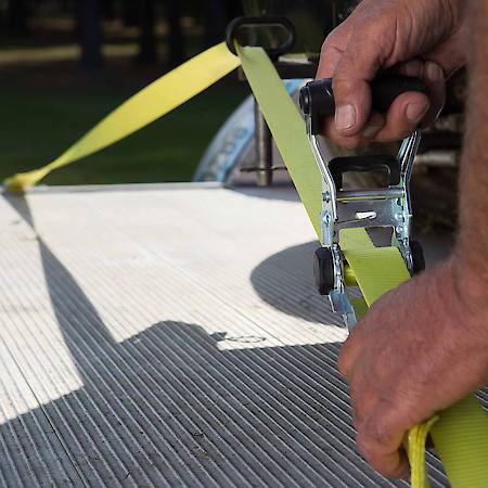 14' 5000lb RatchetX Ratchet Tie Down 2 Pack Yellow
