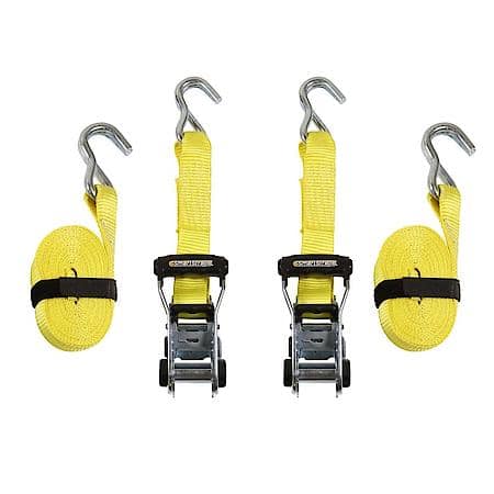 14' 5000lb RatchetX Ratchet Tie Down 2 Pack Yellow