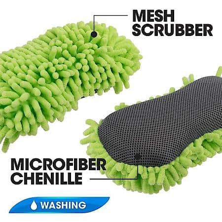 Microfiber Sponge with Scrubber, Unique 2-Sided Cleaning Solution