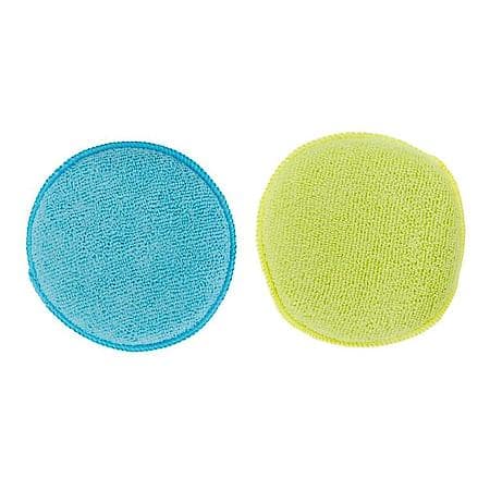 Round Microfiber Applicator Pads, Diameter : 5", Thickness : 0.87", 2 Pack