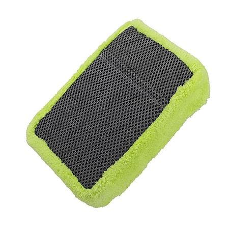 Microfiber Sponge With Scrubber, Green, 5.5" Wide x 8.6" Length x 2.36" Thick
