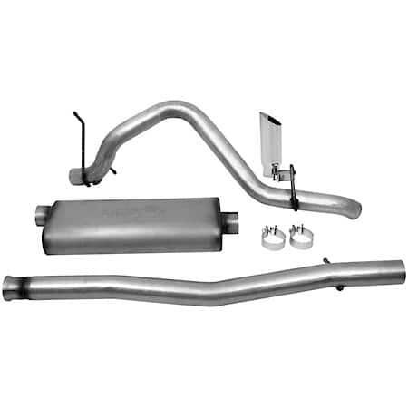 Ultra Flo Exhaust System Kit Intermediate Pipe, Muffler, Tail Pipe, Tip, Clamps