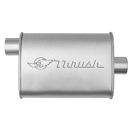 Muffler Mellow Performance Tone Inlet 2.5 Pipe Connection Offset Outlet 2.5 Center