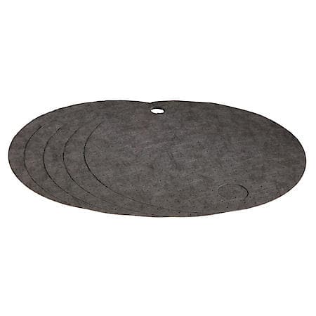 Pig Universal Light-Weight Absorbent Drum-Top Pad, 22" Diameter, 5/Package