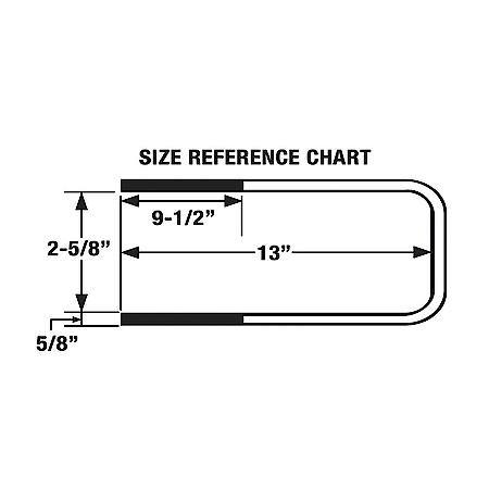 5/8" Square U-Bolt Leaf Spring Kit with Nuts & Washers (2 Pack)
