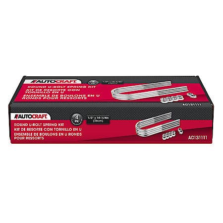 Round U Bolt, 1/2" x 3-1/8" x 10-1/4", 4 Pack