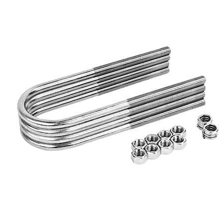 Round U Bolt, 1/2" x 3-1/8" x 10-1/4", 4 Pack