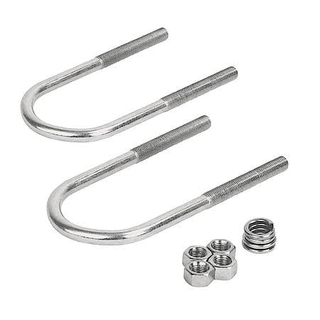 Round U Bolt, 7/16" x 2-1/2" x 6-1/2", 2 Pack