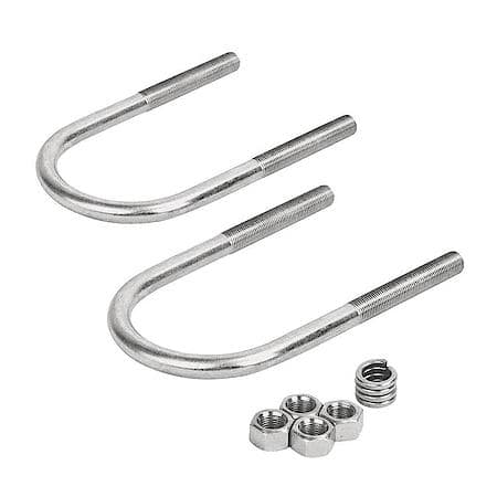 Leaf Spring U-Bolt Kit, 1/2" Round, 6-1/2", 2 Pack