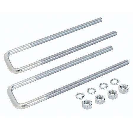 Premium 2-Pack Square U Bolt Kit, 9/16" x 2-5/8" x 12"