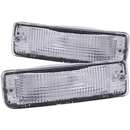Clear Lens/ Chrome Housing With Amber Reflectors, Set Of 2