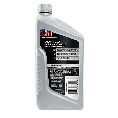 Advanced Full Synthetic 0W-20 Engine Oil, Maximizes Engine Life, 1 Quart
