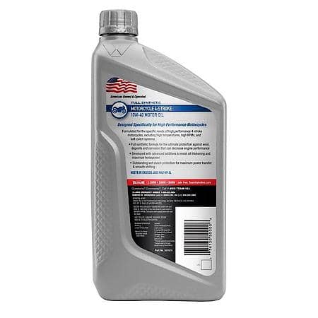 4-Stroke Motorcycle 10W-40 Full Synthetic Motor Oil, Maximizes Power, 1 Quart