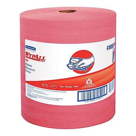 Heavy Duty Cloths, Red, Jumbo Roll - 475 Cloths/Roll