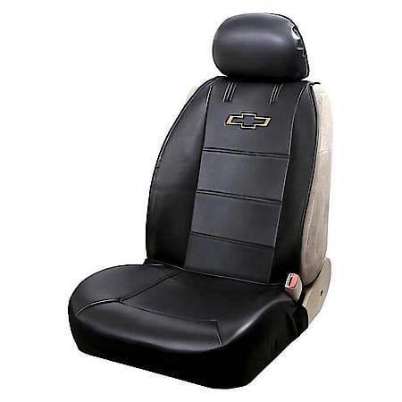 Chevrolet Seat Covers: Black, Vinyl, Sideless, Easy To Install, Universal, 1 Pk