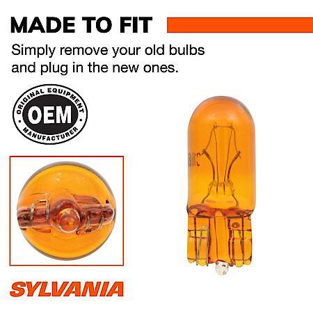 168NA Long Life: Amber Mini Bulb, Standard Performance, 2 Pack