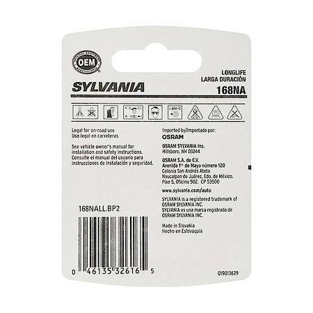 168NA Long Life: Amber Mini Bulb, Standard Performance, 2 Pack