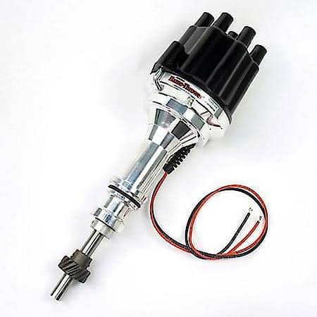D7131800 Flame-Thrower Electronic Distributor Billet Ford 351W With Ignitor Iii Non Vacuum Black Cap