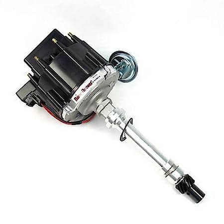 D1050 Flame-Thrower Distributor Hei Chevrolet Small Block/Big Block Black Cap Machined Housing