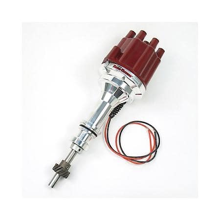 D7131801 Flame-Thrower Electronic Distributor Billet Ford 351W With Ignitor Iii Non Vacuum Red Cap