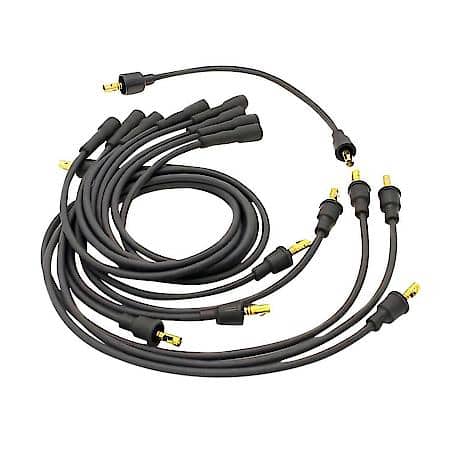 708102 Flame-Thrower Spark Plug Wires 8 Cyl Gm Custom Fit Black