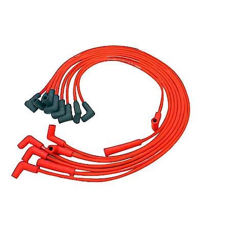 808409 Flame-Thrower Spark Plug Wires 8 cyl 8mm GM HEI Custom Fit Red