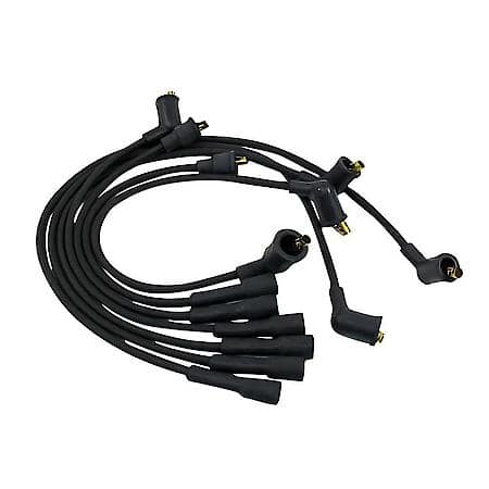 706101 Flame-Thrower Spark Plug Wires 6 Cyl Custom Fit Black