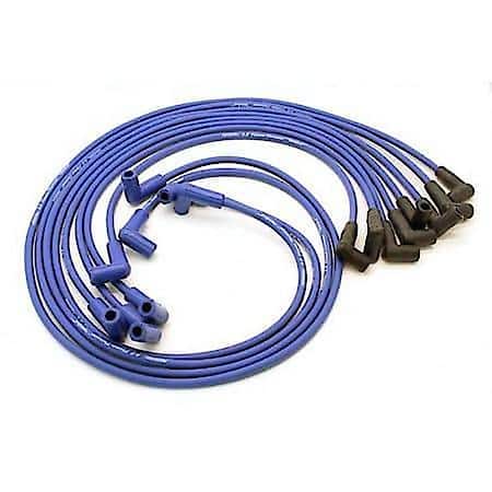 808314 Flame-Thrower Spark Plug Wires 8 cyl 8mm 74-82 Corvette HEI Custom Fit Blue