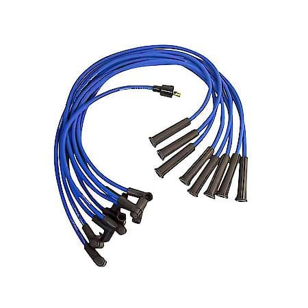 808321 Flame-Thrower Spark Plug Wires 8 cyl 8mm Ford 289-302W Male Cap Blue