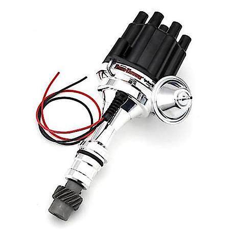 Dist Billet Marine Chevy rev rotation eng, blk Cap