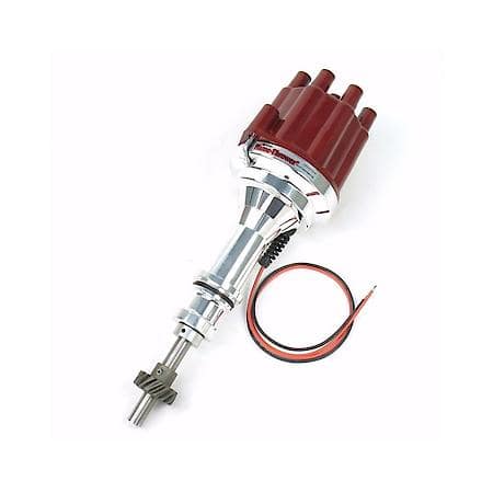D7132801 Flame-Thrower Electronic Distributor Billet Ford 351C With Ignitor Iii Non Vacuum Red Cap