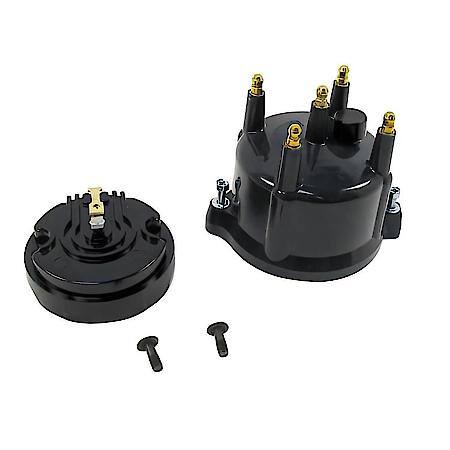 D604710 Cap Black and Rotor Kit 4 cylinder Flame-Thrower Billet Distributor