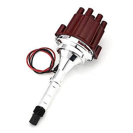 D7160801 Flame-Thrower Electronic Distributor Billet Amc V8 With Ignitor Iii Non Vacuum Red Cap