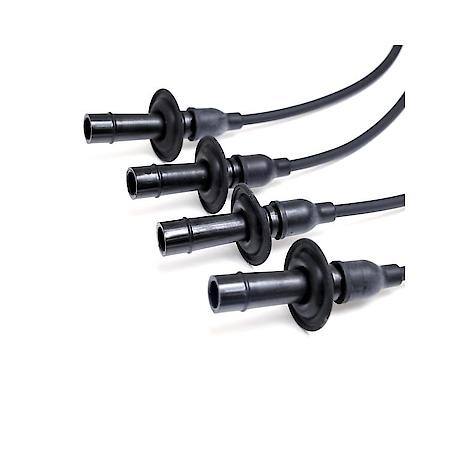 704101 Flame-Thrower Spark Plug Wires 4 Cyl Vw Custom Fit Black