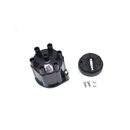 D606700 Cap Black and Rotor Kit 6 cylinder Flame-Thrower Billet Distributor
