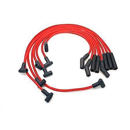 808403 Flame-Thrower Spark Plug Wires 8 cyl 8mm GM HEI Custom Fit Red