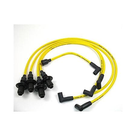 804505 Flame-Thrower Spark Plug Wires 4 cyl 8mm VW Male Cap Yellow