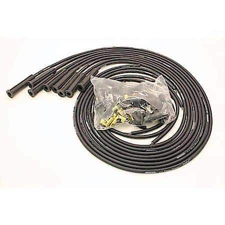808280 Flame-Thrower Spark Plug Wires 8 cyl 8mm Universal 180 Degree Black