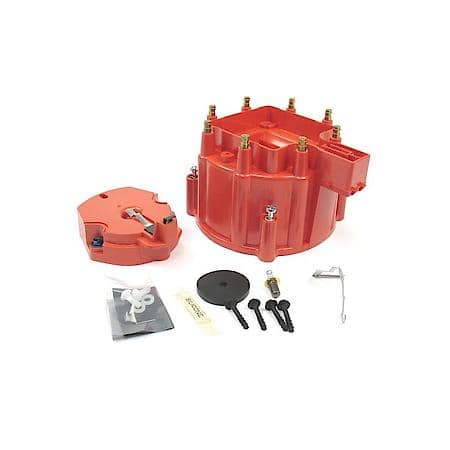 D4001 Flame-Thrower HEI Distributor Cap and Rotor Kit Red