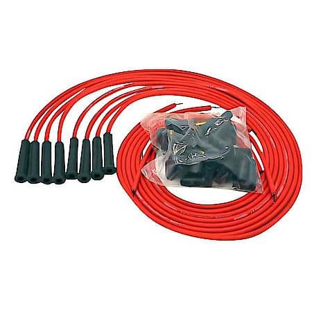 808480 Flame-Thrower Spark Plug Wires 8 cyl 8mm Universal 180 Degree Red