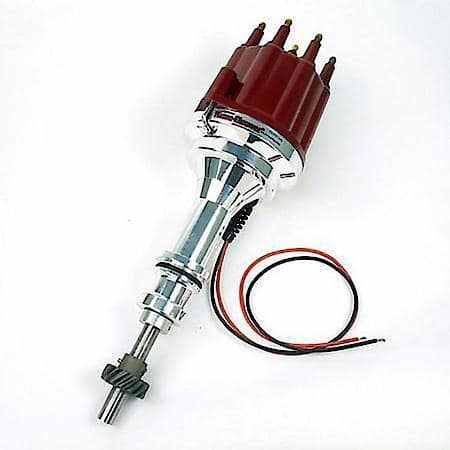 D7132811 Flame-Thrower Electronic Distributor Billet Ford 351C With Ignitor Iii Non Vacuum Red M Cap