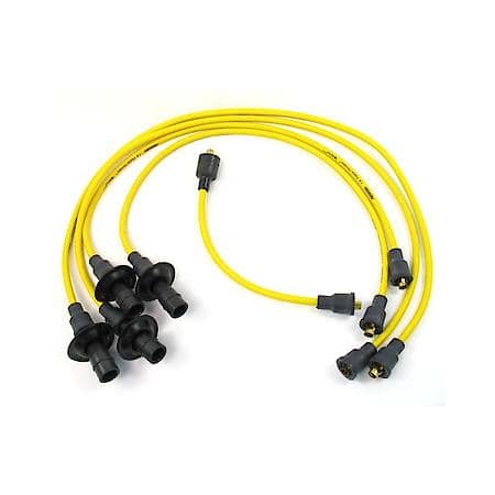 704501 Flame-Thrower Spark Plug Wires 4 Cyl Vw Custom Fit Yellow