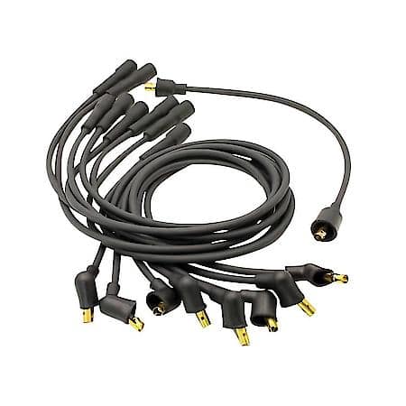 708104 Flame-Thrower Spark Plug Wires 8 Cyl Ford Custom Fit Black