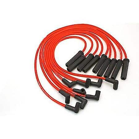 808418 Flame-Thrower Spark Plug Wires 8 cyl 8mm GM HEI Custom Fit Red
