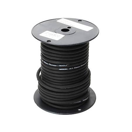 80S210 Flame-Thrower Spark Plug Wire 8mm Black with White Script 100 Foot Spool