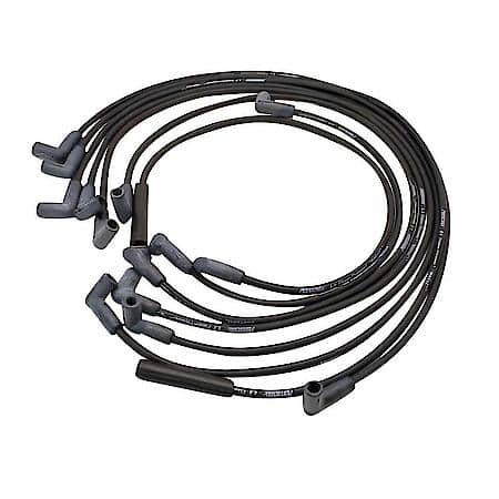 808207 Flame-Thrower Spark Plug Wires 8 cyl 8mm GM HEI Custom Fit Black