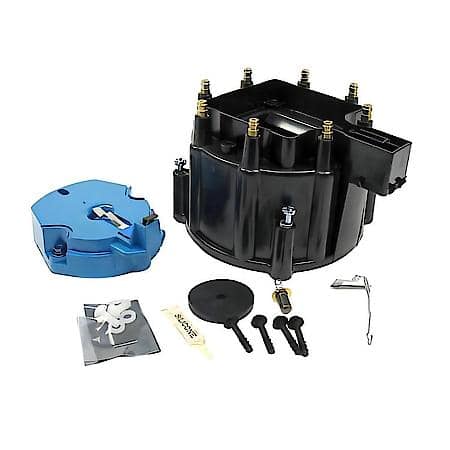 D4000 Flame-Thrower HEI Distributor Cap and Rotor Kit Black