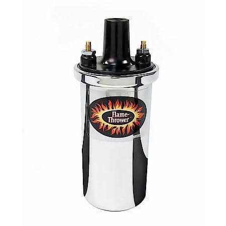 Flame Thrower Canister Coil: 40K Secondary Voltage, 1.5 Ohm, Oil Filled, 1 Pk, Improved Response!